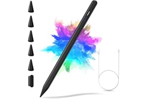 KBCASE Lápiz para Apple iPad 2018-2024,Pencil para iPad Carga Rápida de 15 mins, Rechazo de Palma Stylus Pen para Apple iPad 10/9/8/7/6th Gen,Pro M4/11/12.9"/13",Air M2/3/4/5,Mini 5/6