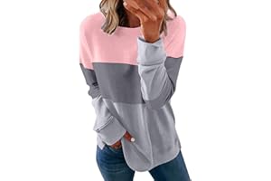 AMhomely Womens Tops Clearance Casual Long Sleeve Sweatshirt Classic Crew Neck Pullover Tops Dressy Graphic Print Loose Jumper Baggy Tunic Tee Shirts Tops Christmas