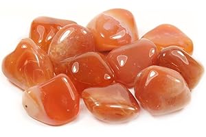 GEOFOSSILS Carnelian Tumble Stone 20-25mm (Brazil) (5)