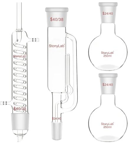 PATIKIL Glas-Reduzieradapter 2 Stück – Von 24/40 Außen Auf 29/42 Innen, Borosilikatglas, Für Labore Und Destillation