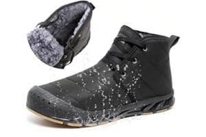 DAZFE Mens Winter Boots Mens Snow Boots Winter Boots For Men Snow Boots For Men Fur Lined Warm Waterproof Ankle Winter Boots Walking Outdoor Anti-slip Comfortable Boots Lace-up