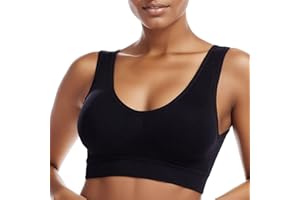 FULIDNGZG Intino Donna Imbottito Sostegno Forte Fascia Reggiseni Cotone Fitness Taglie Forti Intimo Sportivo Tank Top Top Sportivo Push Up Senza Cuciture Reggiseno Sportivo Senza Ferretto Comodo