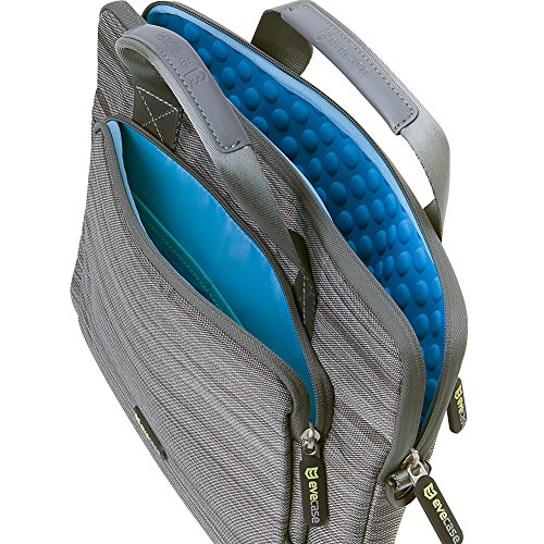 Laptophülle | Evecase 15.6 Zoll Universal Neoprene Gepolsterte Notebook Briefcase Laptop Schutzhülle mit Anzug-Gewebe / Ablösbaren Träger / Handgriff / Frontfach / Zubehörfächer für Lenovo Asus Acer HP – Grau - 5