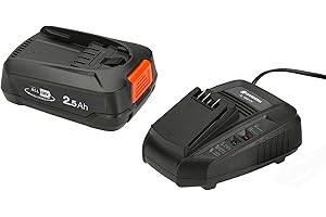 Gardena Starter Kit P4A PBA 18V/45 2.5 Ah + AL 1830 CV: The Starter kit Includes The Gardena Quick Charger AL 1830 CV(UK Plug) and a 2.5 Ah Gardena Power for All Battery PBA 18V/45 (14906-20)