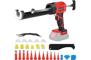 VIVIHEYDAY Kartuschenpistole,Akku Kartuschenpresse Kompatibel für 18V Makita Akku,Elektrische Kartuschenpistole mit 4 Geschwindigkeiten und LED- Licht, Silikonpistole für Abdichten, Spachteln (ohne Akku)