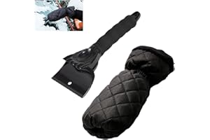 SIGANDG Ice Scraper with Glove, Ice Scraper for Car Windscreen, Mitten to Remove Ice, Snow, Efficency and No Scratches Ice Snow Frost Removal for Car SUV Truck Windscreen and Windows