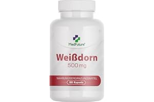 MEDFUTURE Weißdorn Extract 500 mg 60 Kapseln Verbesserung des Herz-Kreislauf-Systems