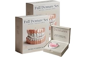 ENDYNINER Advanced Customized Full Denture Set, Silicone Reline Denture Set, Soft and Comfortable (2pcs)