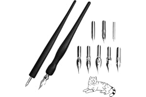 MONCAP Set di Penne per Fumettisti Pennino China Manga Comic Penne Pennino Set per Biglietti d'auguri Firme Calligrafia Scrittura Decorazione Regalo Fumetti Calligrafia Nero