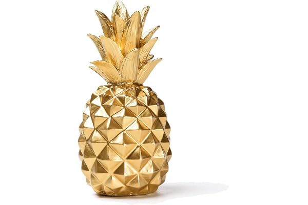 STCREE Harts ananas staty mondern prydnad för vardagsrum sovrum studierum butik dekoration present 20 cm (H) guld TQGJST99