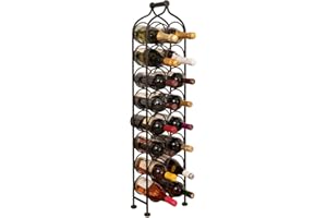 Biscottini Wine rack L24xPR12xH105 CM - Kitchen storage - Kitchen organiser - Wine racks free standing - Drinks trolley - Bottle drying rack - Wine racks - Home bar