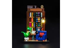 LocoLee Set di luci Compatibili con Lego I libri sono la mia passione 40698, solo set di luci – nessun modello, set di illuminazione Compatible with Lego Books Are My Passion 40698