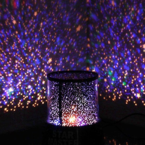 Uping LED Night Light Projector Lamp With Colorful Sky Star Scene, Bed Side Lamp With USB Cable - 2