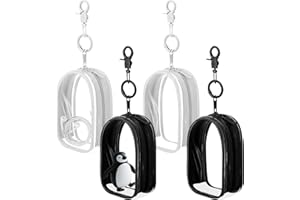 MaehSab Lot de 4 sacs de présentation transparents avec porte-clés – Boîte de rangement portable pour mini poupée, pochette en PVC à fermeture éclair pour bébé Sonny Angel et objets de collection