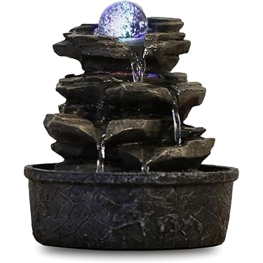 Fontana A Tre Livelli In Alluminio Pressofuso, Centrotavola Girevole, Bronzo, H 190 Cm