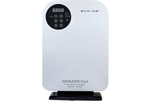 ECO-DE ECODE® Générateur d'ozone Purificateur d'air et d' Eau,Ozonator Plus, Machine à Ozone pour Purification et Élimination des Odeurs, Télécomande, Enlève les Pesticides sur Légumes, Fruits Ozone 500mg/h