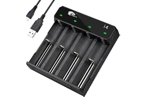 IMREN 18650 batteriladdare, 4 platser 26650 21700 snabb laddningsbar batteriladdare för 3,7V Li-ION 18650 Accu Charger 18500