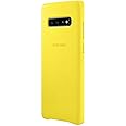 Samsung Protective Leather Cover for Galaxy S10 – Official Galaxy S10 Case – Hardwearing Genuine Leather Phone Case for the Samsung Galaxy S10 - Yellow