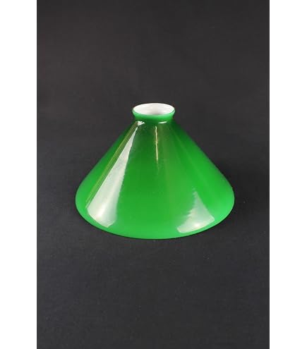 Vetro Di Ricambio Per Lampada Ministeriale Ottone Tegola Verde Churchill Banchiere 193035