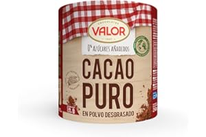 OLIVAOLIVA Valor - Cacao puro soluble en polvo desgrasado 0% Azúcares añadidos. Sin gluten. Ideal para Desayunos y Repostería. Intenso Sabor y Aroma - 250 Gramos