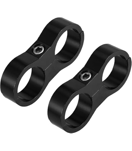 2 Morsetti Separatori Per Tubi Olio AN4 - Lega Di Alluminio Rossa, Per Auto - Foto 2