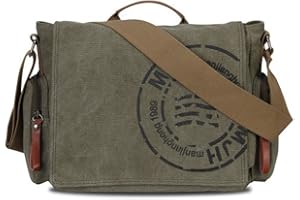 Minetom Homme Sacoche Sac Bandoulière Toile Voyage Besace Vintage École Plein Sport Occasionnels Loisir Sacoche Rétro Pack
