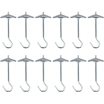 12 Pièces Crochet Plafond Crochet Mural, Acier Inoxydable Crochet A Visser Avec 24 Vis Et Bouchons à Vis, Acier Inoxydable Crochet De Plafond Crochet Porte Pour Salle De Bain Cuisine Serviettes