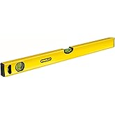 Stanley Klasik su terazisi (100 cm uzunluk, yatay/dikey su terazisi, şok emici, hassasiyet &plusmn; 0,5 mm/m) STHT1-43105, sarı