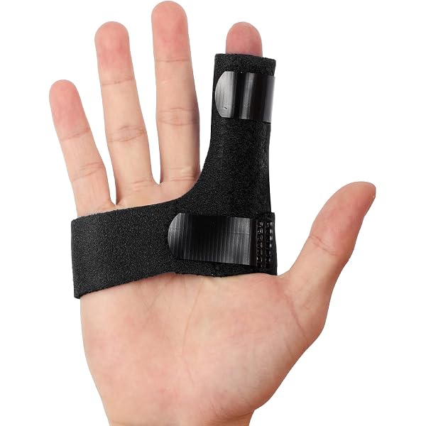 Braceability Two Finger Immobilizer Hand And Buddy Splint Cast For Broken Joints Mallet Or Trigger Finger Extension Sprains And Contractures To Straighten Middle Index And Pinky Knuckles L