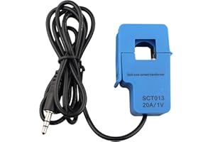 HALJIA SCT-013-000 Non-Invasive AC Current Sensor Split Core Transformer 20A 1V for Arduino Project, SCT013-000 Non-invasive Split Core Current Transformer Sensor (20A 1V)