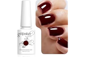Vishine Vernis à ongles 8ml Semi-permanent GelPolish Soak-off UV LED Manucure Vernis Gels Rouge foncé #1418