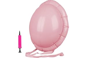 YUYWWAN Aufblasbarer Bauch, Weihnachtsmann Bauch, Schwangerschaftsbauch, Fake Aufblasbarer Bierbauch für Weihnachten Kostüm Halloween Mottoparty Cosplay Party（Mit Mini-Luftpumpe）