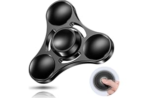 Coolden Hand Spinner EDC Jouet Fidget Spinner Roulement en Métal et Acier Inoxydable Haute Vitesse de 3-5 Min Fidget Jouet Finger Toy Anti Stress Fidget Toys pour Adultes Enfants Noir
