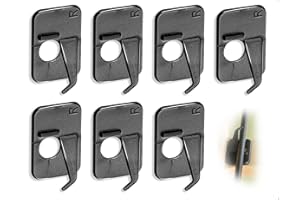 AOYEGIC Lot de 7 Repose-flèches pour Arc recourbé, Repose-flèche en Plastique, Repose-flèche avec Dos adhésif, Accessoires de Cible de tir de Chasse, pour arcs à poulies Main Droite (Noir)