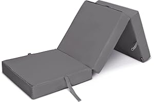 Loft 25 Dark Grey Water Resistant Fold Out Z Bed Cube Mattress with Fastening