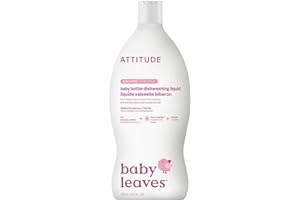 ATTITUDE Washing Up Liquid and Bottle Cleaner for Baby, EWG Verified Washing Up Liquid, No Added Dyes or Fragrances, Tough on Milk Residue and Grease, Vegan, Unscented, 700 mL