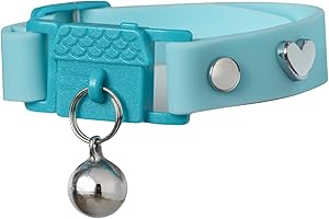 Kittyrama Cat Collar with Bell. As Seen in VOGUE. Breakaway, Quick Release, Hypoallergenic, Vet Approved. Lightweight Kitten Collar. Soft & Comfy. Kitten Aqua