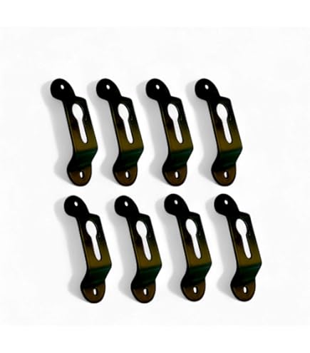 8-Pack Keyhole Hangers - Metal Picture Frame Hooks With Screws