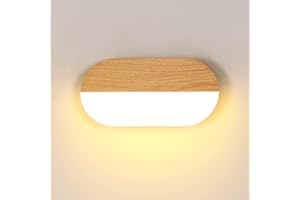 Osairous Applique Murale Intérieur Bois, 7W Lampe Murale LED, Modern Applique Murale Acrylique Design, Éclairage Luminaire Mural pour Chambre, Salon, Couloir