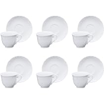 Excelsa Elisa Rococò - Juego de 6 tazas de café con plato ...