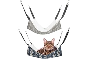 Deilonie 2PCS Ferret Hammock,Hammock For Ferret,Pet Hammock,Rabbit Hammock Bed,For Small Pet Kitten, Puppy, Rabbits, Guinea Pig (Gray, Blue)