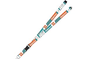 Rico Industries NFL Football Miami Dolphins 19" x 1" Premium Unisex-Adult Safety Breakaway Lanyard - Flash