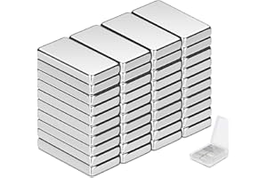 Wukong Magneti al neodimio, 40 Pezzo Magneti forti neodimio potente magnete,Forte magnete di terre rare per Frigoriferi, Magneti al neodimio, Uffici, Esperimenti Scientifici- 20 x 10 x 3 mm