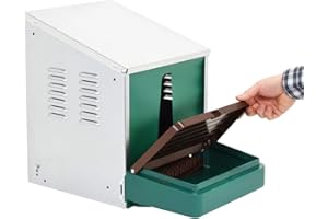 Zootec Nido per Galline Ovaiole, Robusto, Raccolta delle Uova dal Cassetto, Appendere all'Interno del Pollaio, in Lamiera 1mm con Porta-Uova in Plastica ABS, [49 x 31 x 42 Altezza]