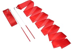 sourcing map Dance Ribbons, Rhythmic Gymnastics Ribbon Streamers Dancer Wand Twirling Dancing Ribbons for Artistic Dancing Gymnastics Training