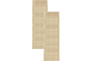 DECOMEISTER Drzwiczki ażurowe fronty lamelowe przewiewne do wewnątrz drzwi frontowe do szafek regałów zabudowy z drewna sosnowego 444cm x 1406cm 2-pak surowe drewno DIY