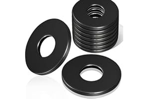 XRXYMQ 15 Pièces Rondelles Inox M10 x 30 mm Grand Rondelle pour Gonds de Porte DIN9021 / ISO7093 Rondelles Inox Noir pour Vis et Écrous