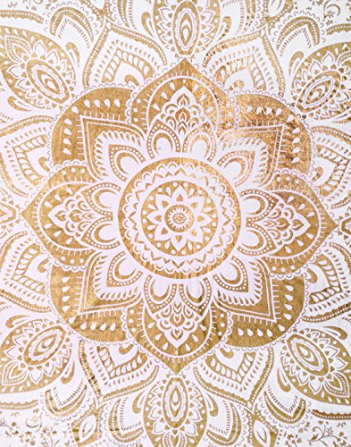 Mandala Wandbehang Golden Tapestry Baumwolle Wandteppich Hippie Bohemien Wanddekor Tuch Blumen Orientalisch Indisch Wand tuch Von Rajrang - 4