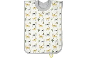 Budhi Budha Pullover Bib with Travel Pouch - The Clever Tee Shirt Bib for Toddlers Soft, Absorbent, Organic, Oekotex - Machine Washable, Easy to Clean - Weaning Bib - Coverall Bib - Baby Essential