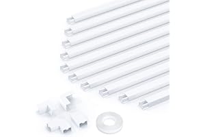 KINKAIVY 4M Electrical Cable Trunking, Cable Concealer on Wall for one Cord, Paintable PVC Cable Cover, Cable Trunking Self adhesive to Hide a Single Power Cord in Home or Office - 10X L40cm, W1.5cm, H1cm